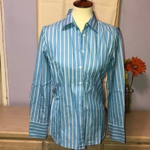 🌹 J Crew slim fit striped button down shirt Sz S